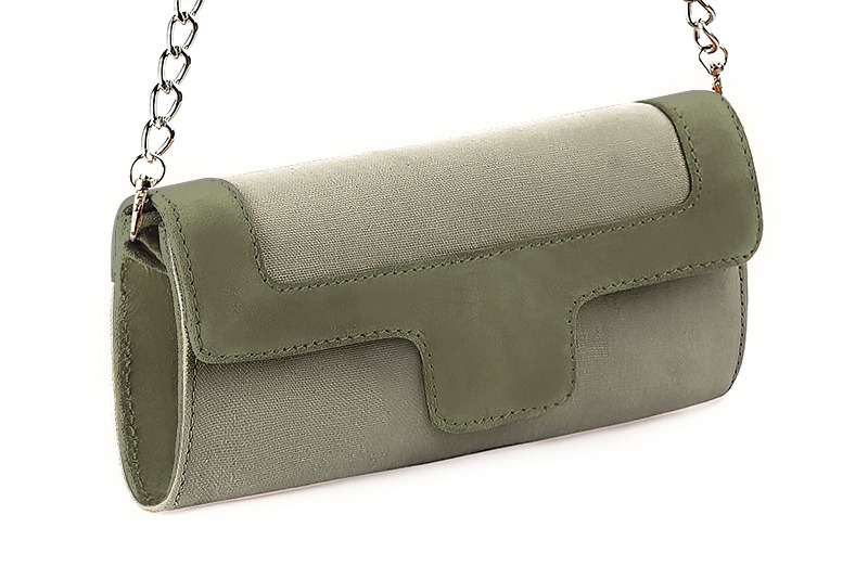Handcrafted women's elegant clutch in khaki green. Perfect for weddings, ceremonies, and parties.  
                Choose from our luxurious collections of leather and fabric to perfectly match your clutches to your outfits.